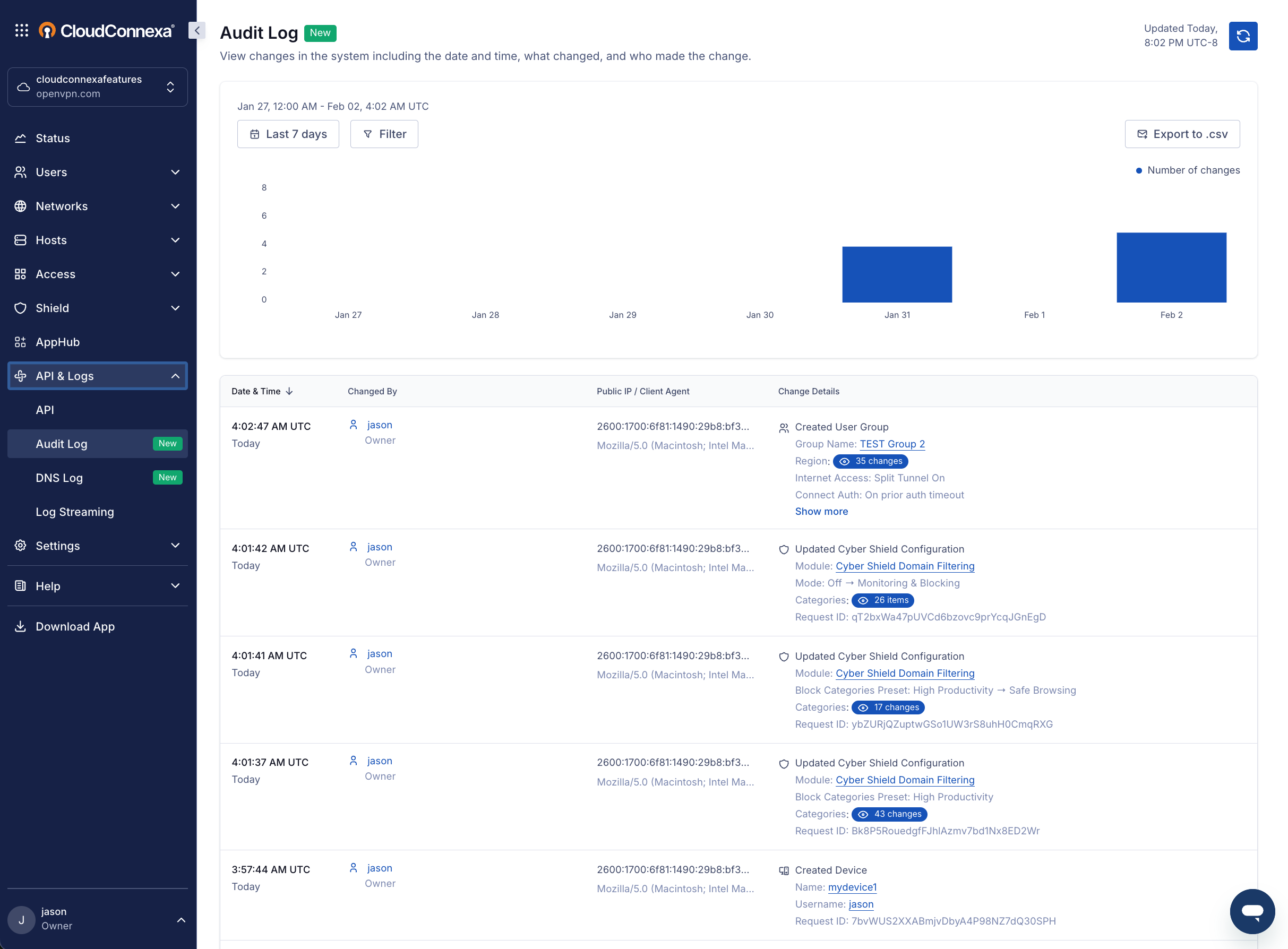 Introducing Audit Log for CloudConnexa