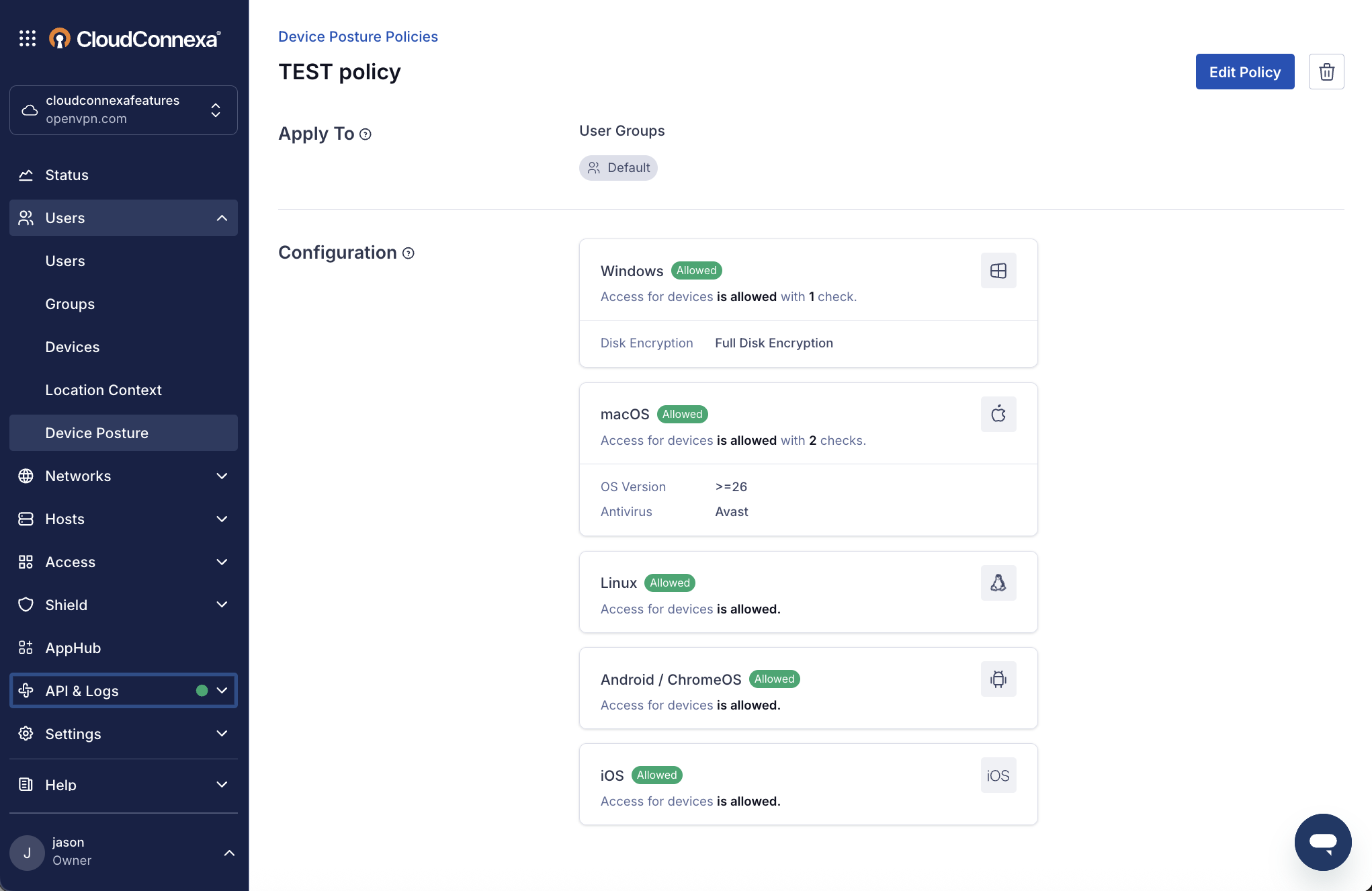Device Posture Policy