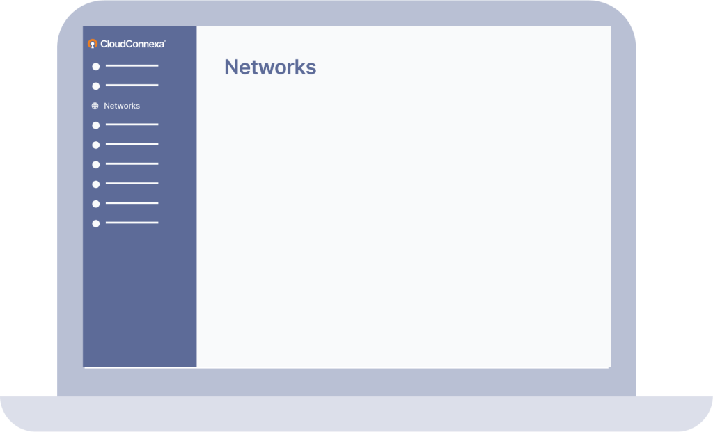 Screenshot of CloudConnexa Administration Portal displaying the networks side panel 
