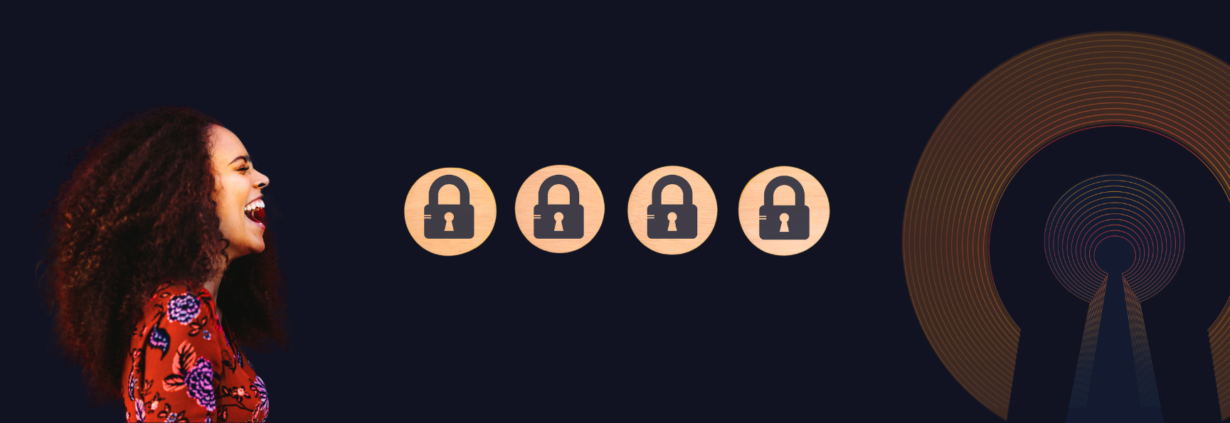 lady laughing at locks