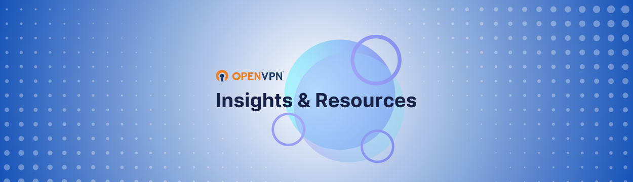 blue bubbles with OpenVPN logo and 