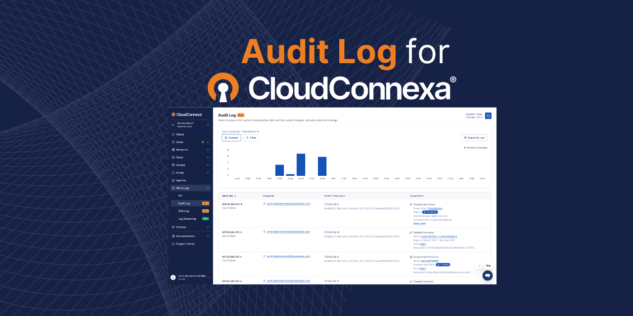 Introducing Audit Log for CloudConnexa