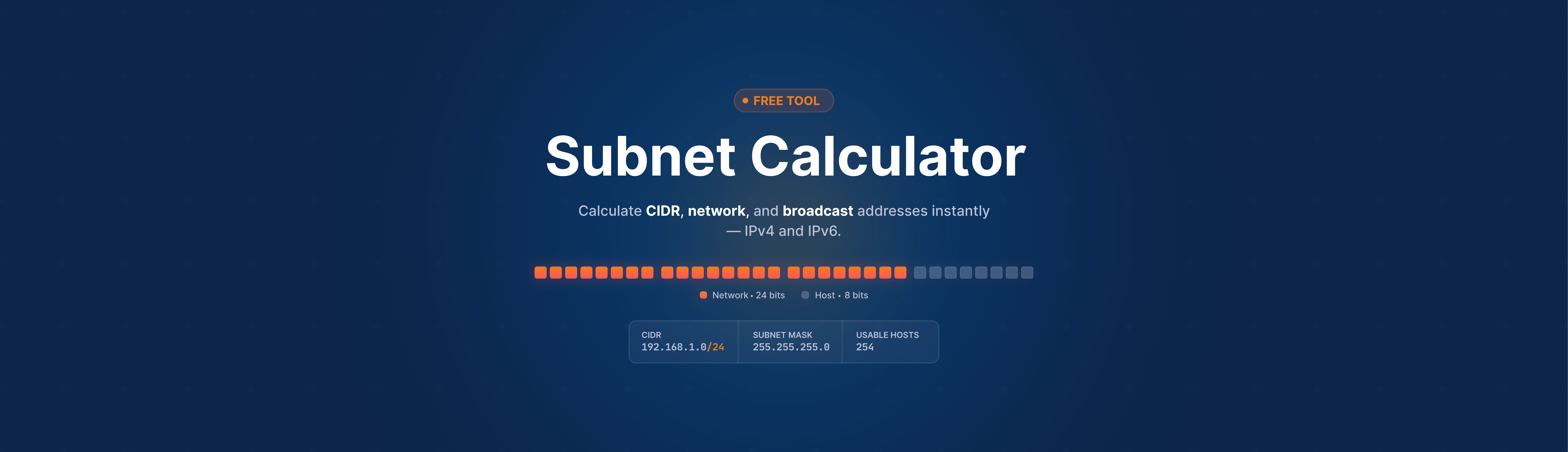 Free Subnet Calculator: Calculate CIDR, Network, and Broadcast Addresses Instantly